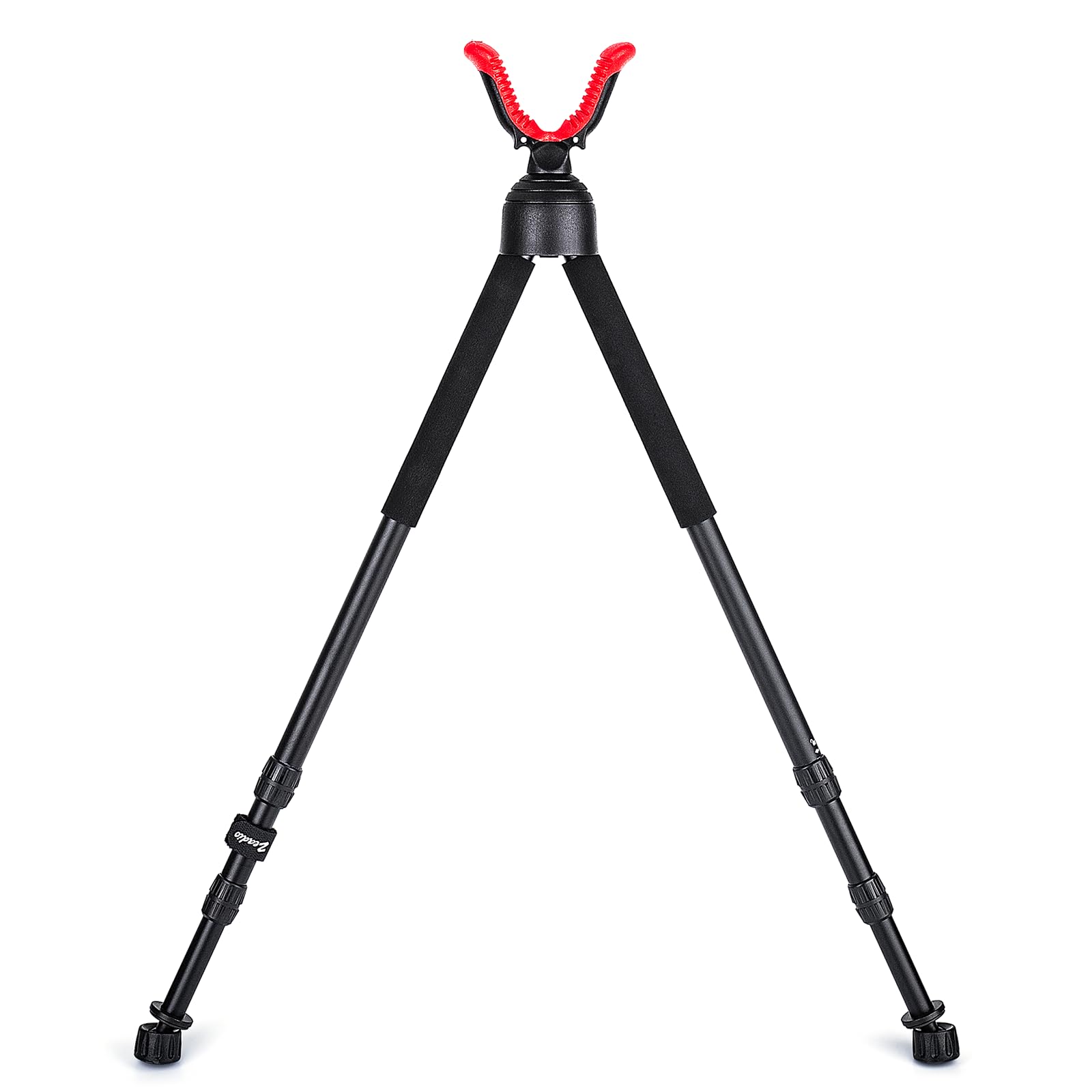 Zeadio Swivel Bipod Stick Rest with High Density Foam Grip, Twist-Style Locking Leg, and 360° Swivel Non-Marring V-Yoke Rest Head, 32" to 65"