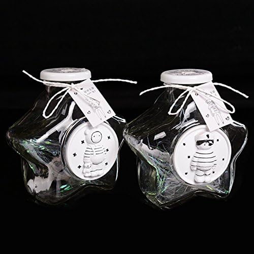 Glass Wishing Bottle Vials Jars Flashing Message Small Man Five-pointed Star Florid Drift Is A Good Home Decoration