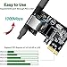 Gigabit Ethernet PCI Express Network Adapter 10/100/1000Mbps Network Interface Card (NIC) PCI-e Network Controller Card RJ45 LAN Adapter Converter for Desktop PC, Black