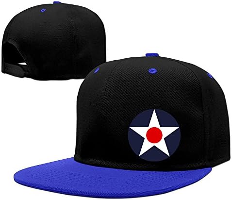 Adult Cotton AdjustableUSAAC Roundel 1919-1941 Contract Color Snapback Hats &amp; Caps Street Dance RoyalBlue