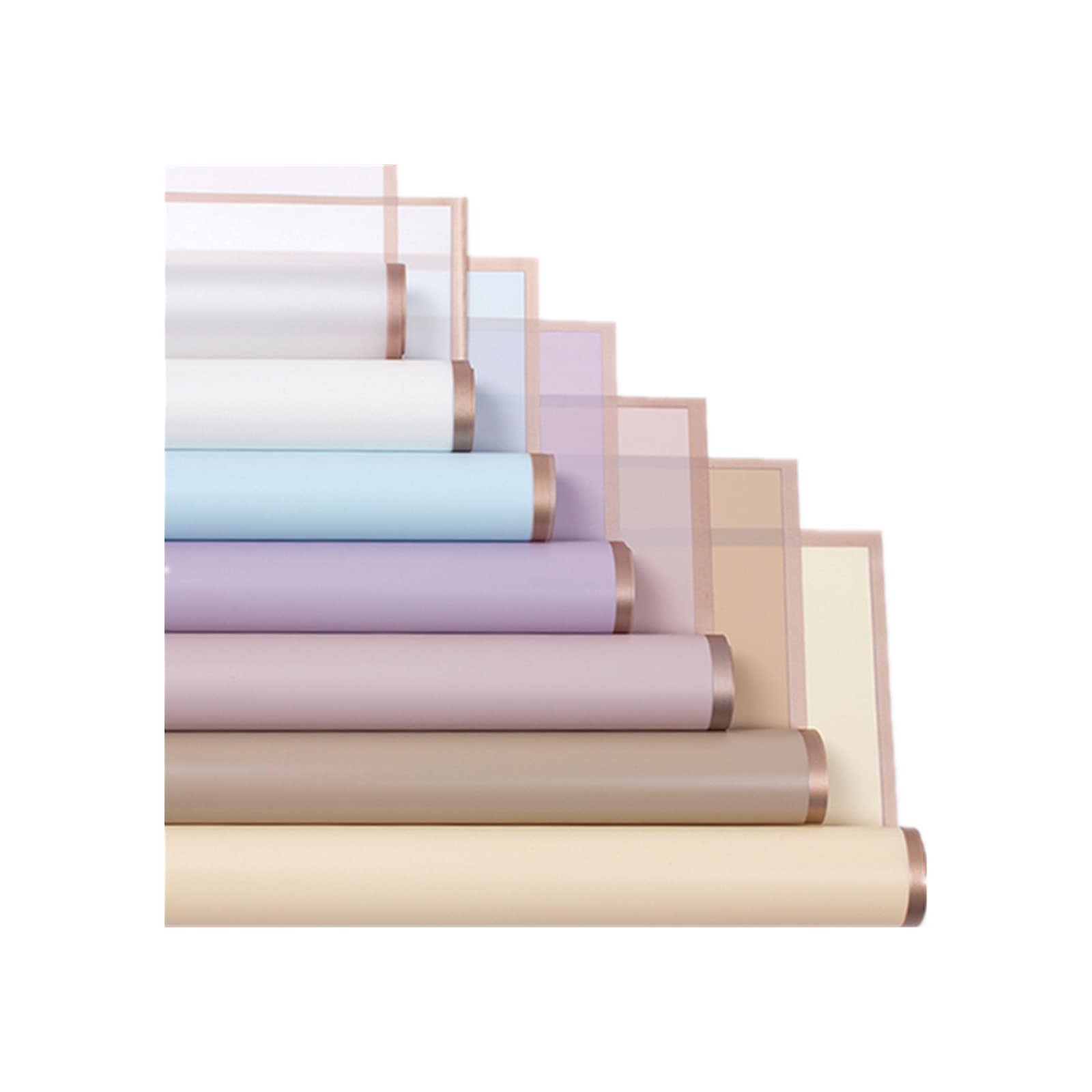 21 Counts 7 Color Fresh Flowers Wrapping Paper,Waterproof Florist Bouquet Paper,Gift Packaging or Gift Box Packaging,DIY Crafts,Florist Bouquet Supplies,Gold Edge 22 3/4 x 22 3/4 Inch