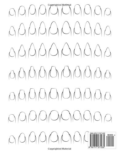 nail art practice book practice sheet journal for nail artists with templates of the 7 most common nail shapes 8 5 x 11 110 pages nail art practice book 9781717271235 amazon com books