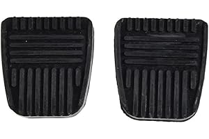 Emiif Clutch Brake Pedal Pad for Toyota and Lexus, 2 Pack, Black Rubber Replacement with Part 31321-14020