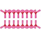 RAYCorp 1935 3-Blades (1.9x3.5x3) Propellers. 16 Pieces(8CW, 8CCW) Pink - Polycarbonate 1.9-inch Tri Blades Micro Quadcopters & Multirotors Props + Battery Strap