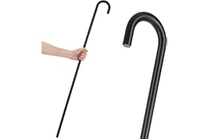 HEALIFTY Plastic Magician Crutch Theatrical Cane Spell Casting Stick Black Magician Cane Costume Accessory for Adult Magician Costume 100X1.8CM