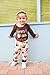 3Pcs/Outfit Set Baby Boy Girl Mommys Little Turkey Thanksgiving Rompers Clothes Set
