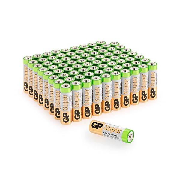 GP Batterien AA 1,5V Super Alkaline Longlife G-TECH Technologie, Vorratspack mit 80 Stück Mignon AA Batterien