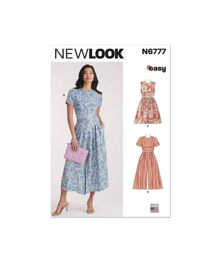NEW LOOK Paper Pattern UN6777A Misses' Dress and Jumpsuit A (8-10-12-14-16-18-20)