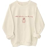 Teopnvor Little Valentine Is On the Way Sweatshirt Valentine Pregnancy Sweatshirt