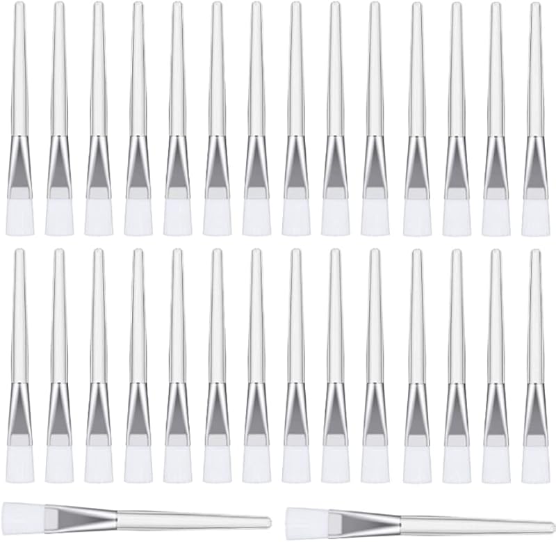Juliyeh 30 Pcs Soft Hair Facial Mask Brush Applicator for Mud Mask & Lotion