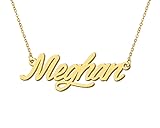 Aoloshow 18k Gold Plated Meghan Name Necklace