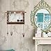EXCELLO GLOBAL PRODUCTS Rustic Wall Mounted Jewelry Organizer: Shabby Chic Jewelry Box Alternative with 5 INTERCHANGABLE Background Options/Bracelet Organizer/Necklace Holder/Earring Organizer