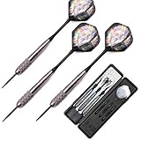 L.e.d Step Steel Tip Darts with Aluminum Shafts Flights 21/22/23/24 Gram Professional Dart Tips Set