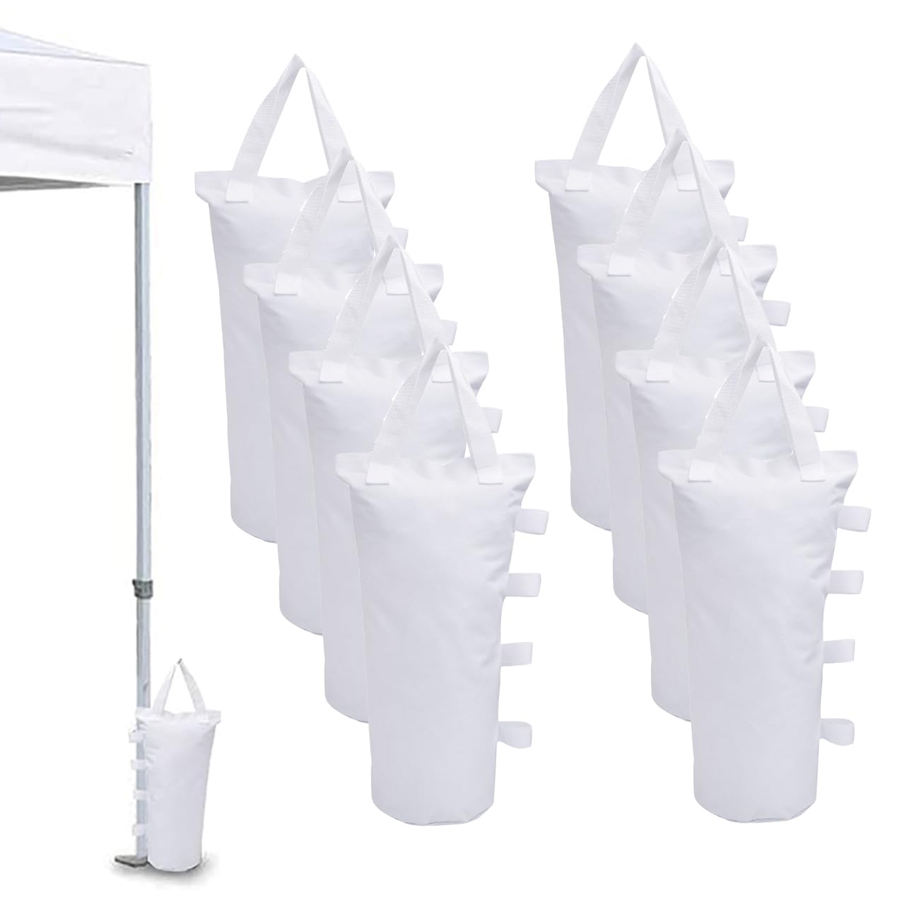 Photo 1 of MOPHOEXII Canopy Weights Bag Leg Weight for Pop up Canopy Tent, Sand Bags for Patio Umbrella Instant Outdoor Sun Shelter,8 Pack-White
