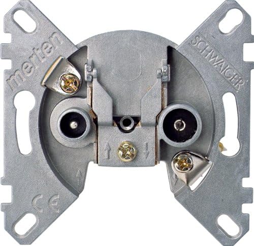Schneider Electric Merten 466099 BK/Satellite Antenna Socket Flush-Mounted, TV-SAT -R Socket, 2-Way, Made in Germany