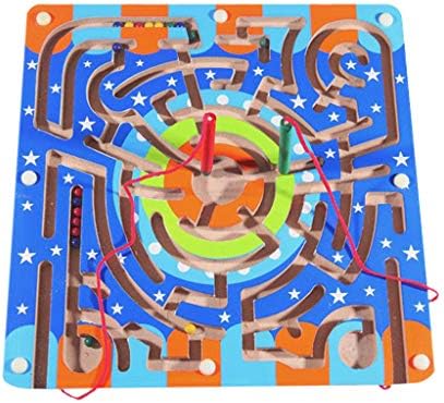 Kids Magnetic Maze Toys Kids Wooden Game Toy Wooden Intellectual Jigsaw Board,Calvinbi
