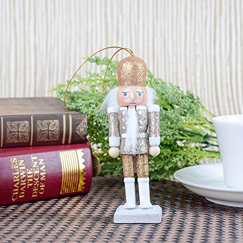 Womdee Christmas Nutcracker Ornaments Set, Wooden Nutcracker Figures Soldier Puppet Toy for Christmas Themed Party Outdoor Yard Tree Hanging Decorations, 12CM - Thumbnail 7