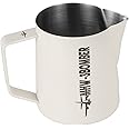 MHW-3BOMBER Espresso Steaming Pitcher Milk Frothing Pitcher Stainless Steel Milk Coffee Cappuccino Latte Art Barista Cup 13.5oz/400ml (Matte White) P5019W-OS