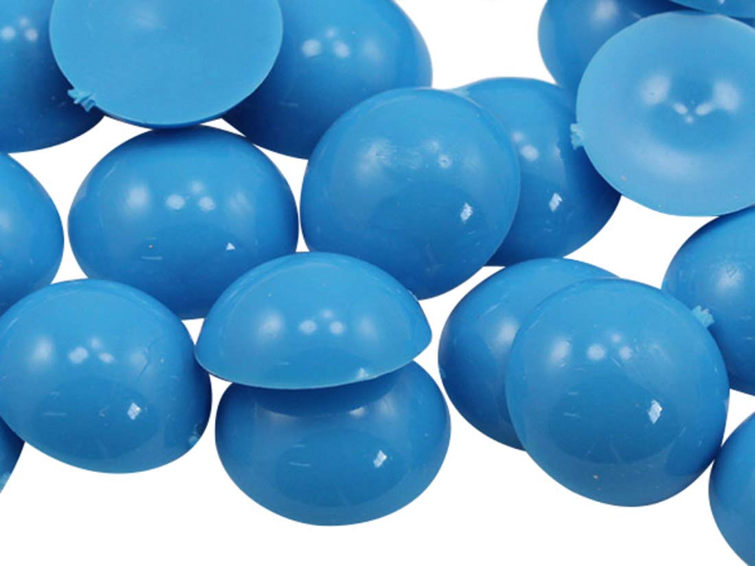 KraftGenius Allstarco 200PCS Flat Back Acrylic Round Pearl Cabochons Plastic Gems Embellishments Jewelry Craft Costumes Card Invitations Cosplay - 5mm Blue Tourquoise .T001