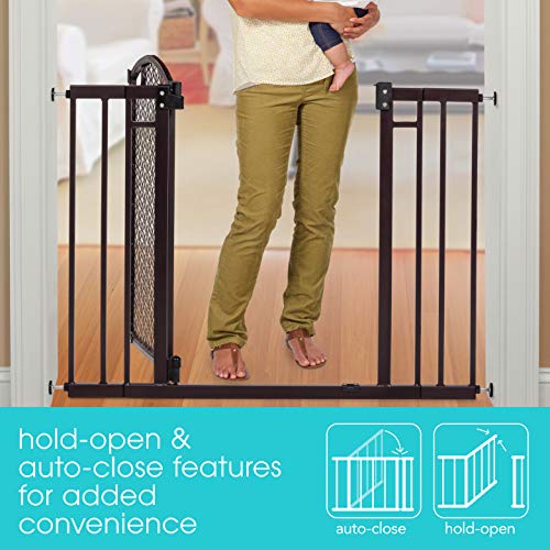 Summer-Modern-Home-Decorative-Walk-Thru-Baby-Gate-Metal-with-Bronze-Finish-Decorative-Arched-Doorway--30-Tall-Fits-Openings-up-to-28-to-42-Wide-Baby-and-Pet-Gate-for-Doorways-and-Stairways