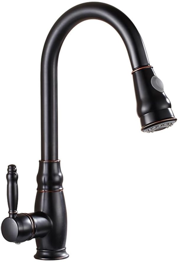 Kitchen Swivel Romovable Faucet Oil Rubbed Bronze Pull Out Down Water Saver Mixer Tap Black Removable Modern Faucets