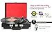 DIGITNOW Turntable Record Player 3speeds with Built-in Stereo Speakers, Supports USB / RCA Output / Headphone Jack / MP3 / Mobile Phones Music Playback,Suitcase Design(Black)thumb 2