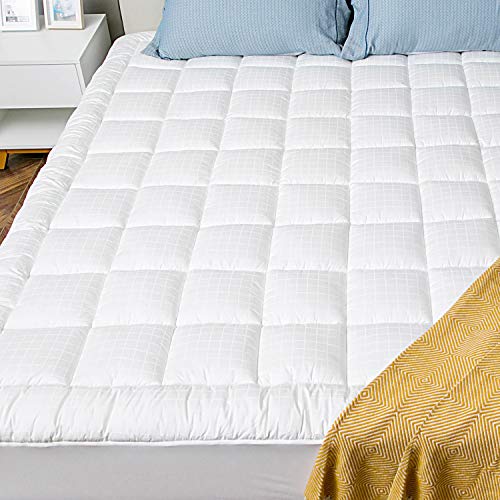 image for Lakebirds Mattress Pad King Cover 800 GSM 100% Cotton 300TC Luxury Bed