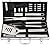 ROMANTICIST 20pc Stainless Steel BBQ Grill Tool Set for Men Women with Gift Box - Complete Outdoor Barbecue Grilling Accessories Kit in Aluminum Storage Case