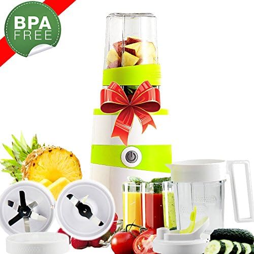 Professional Household Food Nutri Blender Kitchen Fruit Mixer Juice Mixing Machine with 2 BPA Free Jar, 1000W High Speed Multifunction Nutrition Extractor Ice Crush Maker for Food Nuts Bean Chopper