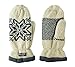 Bruceriver Women Snowflake Knit Mittens with Warm Thinsulate Fleece Lining