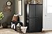 South Shore Tall 4-Door Storage Cabinet with Adjustable Shelves, Pure Black
