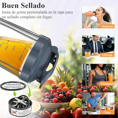 17 Piezas Repuesto para Nutribullet, con Aspas Nutribullet Original, 32oz 24oz 18oz Vaso Nutribullet Original y Junta de Goma, Tapón Sellador, Compatibles con Licuadora Nutribullet Original 600W/900W