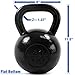Yes4All Solid Cast Iron Kettlebell Weights Set – Great for Full Body Workout and Strength Training – Kettlebell 70 lbs (Black)