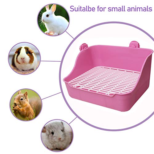 kathson Small Animal Litter Cage Potty Trainer Corner Litter Bedding