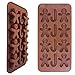 5 Pcs Christmas Chocolate Molds, FineGood Christmas Candy Molds Baking Trays for Holiday Party Cake Decoration Ice Cube Making