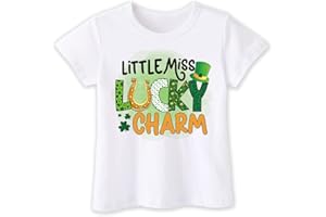JUNEIGHTEE Funny St Patricks Day Shirt for Toddler Boys Girls Kids, Happy Lucky Tee Top Hats Irish Shamrock Leprechaun Game T Shirt,2-5T