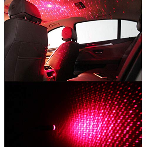 Samoii Car Interior Lights LED Decorative Car Roof Full Star Projection Laser,Romantic Auto Roof Star LED,The Interiors Lights for Car/Home/Party-No Need to Install (#Black(2PC))
