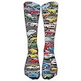 Mustangs Dessert Knee High Long Socks Athletic Sports Tube Stockings For Running,Football,Soccer