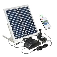 Fesjoy 15W Solar Brushless DC Water Pump, with Battery Charging, Garden Rockery Fountain, Water Spray Height Adjustable, Solar Panel and Brushless Water Pump Kit