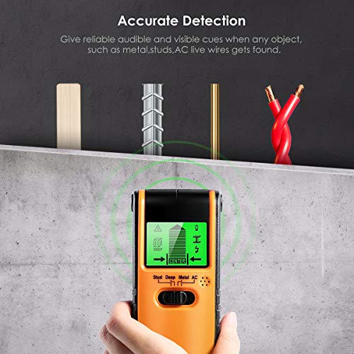Owlike Stud Finder Sensor Wall Scanner - 4 Modes Multi Function Electronic Stud Sensor Finders Wall Detector Center Finding with Digital LCD Display for Wood AC Wire Metal Studs Detection