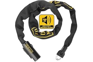ZOVII Noisy Cat Lock Series ZCG08 Alarm Chain Lock – 120dB Anti-Theft Security, 8mm Hardened Steel Chain, 1200mm Length, Weat