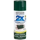 Rust-Oleum 249111 Painter's Touch 2X Ultra Cover Spray Paint, 12 oz, Gloss Hunter Green