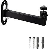 NVRTTRR Foldable Projector Wall Mount Universal Ceiling Wall Projector Mount Stand Projectors Bracket,1/4" Screw Size (Wall Mount) (8.46in)