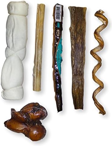 Pet Treats Bundle - Large Dog - Beef, Bull, Pork, Lamb (Combo 1)10-12" beef cheek roll 12" Bully Spring 10-12"Beef Gullet Beef Knuckle Slice 12" Himalayan Yak Stick 10"Rawhide