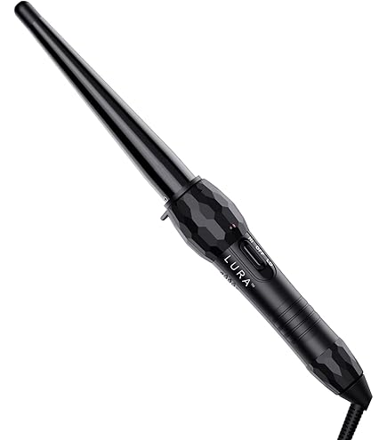 LURA Ceramic Tourmaline Coating Curling Wand, 1/2-1 Inch Barrel Hair Curler With 2 Heat Setting (320/410℉), Suitable For All Hair Types