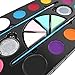 Arteza Kids Face Paint Kit, 16 Colors, Water Activated, 24 Stencils, 4 Sponges, 2 Brushes, 2 Glitter Jars, Nontoxic Paint for Professional Halloween Costumes, Festivals & Theater