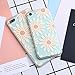 FGA iPhone 8 Plus Cute Case, iPhone 7 Plus Case Cute, Green Daisy Floral Flower Pattern Design Slim Fit Scratch-Proof Soft TPU Matte Translucent Case for iPhone 8 Plus (2017), iPhone 7 Plus (2016)
