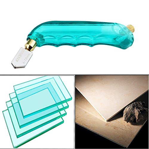 KINYOOO Professional Heavy Duty Pistol Grip Oil Feed Glass Cutter with Extra Replaceable Head and Oil Reservoir- 2mm-6mm / 6mm-12mm / 12mm-20mm.