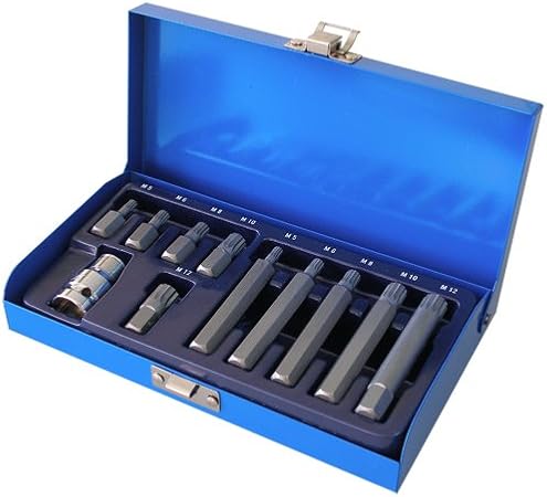 Jeu De Tournevis Embouts De Cle A Douille Tournevis 12 Pans Xzn M5 M6 M8 M10 Spline M12 11 Pieces Amazon Fr Bricolage