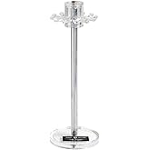 Isaac Jacobs Clear Acrylic Necklace Holder (12 Rotating Hooks) – Hanging Chain Organizer, Sleek & Sturdy Stand for Jewelry – Storage Solution- Bedroom- Bathroom - Countertop - Nightstand